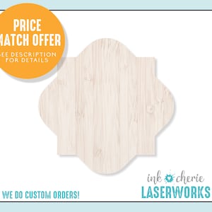 Birch Wood Plaque: Laser Cut Crafting Shape