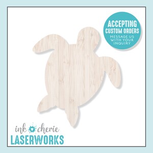 Wood Sea Turtle Shape, Wooden Craft Supplies, Wood Crafting Shapes, Laser Cut Turtle Cutout, Laser Cut Wood Shape for Crafting, Turtle Craft