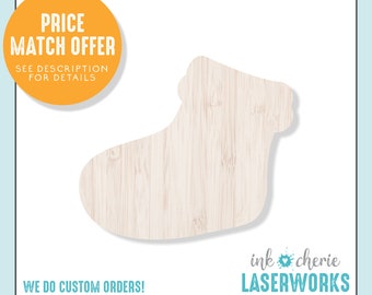 Wooden Baby Bootie Cutout: DIY Craft Shape, Nursery Decor