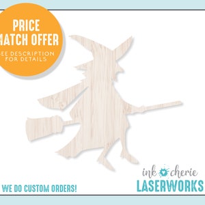 Halloween Crafts, Witch Cutout Shape, Wooden Witch Cutout, Wood Shapes, Halloween Craft Shapes, DIY Halloween Craft, Blank Paintable Witch