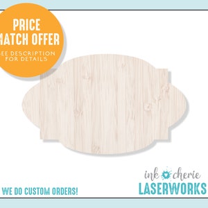 Birch Wood Plaque: Laser Cut DIY Craft Shape