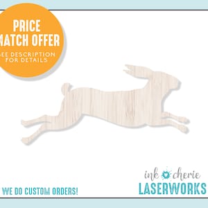 Wooden Hare Cutout: Unfinished Birch Rabbit Shape, DIY Craft