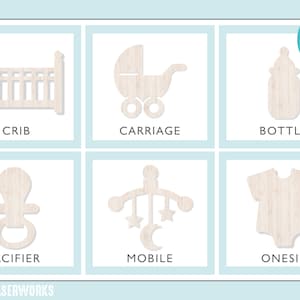 Baby Nursery Birch Wood Cutout Shapes: DIY Craft Collection