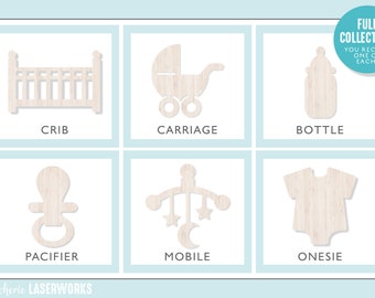 Baby Nursery Birch Wood Cutout Shapes: DIY Craft Collection