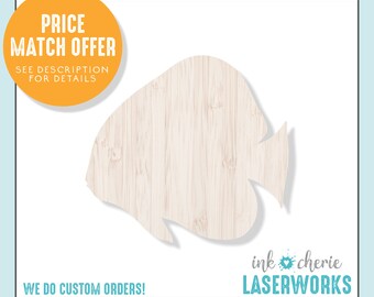 Wooden Fish Cutout, Saltwater Fish Shape, Wood Shape Cutout, DIY Crafting Shapes, Blank Paintable Fish Wood Shapes, Ocean Sea Life Wall Art