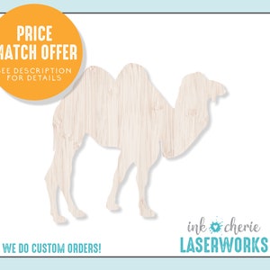 Wooden Camel Cutout: DIY Craft Shape, Paintable Birch Wood