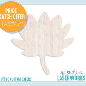 Birch Wood Flower Cutout: Unfinished Laser Cut Craft Shape