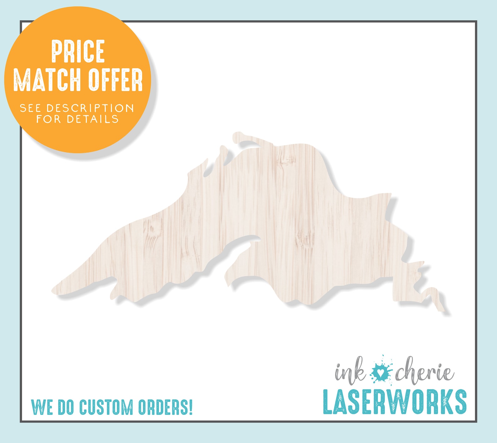 Lake Superior Shape Lake Superior Outline Silhouette Wood - Etsy