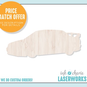 Sports Car Cutout: Unfinished Birch Wood Craft Shape