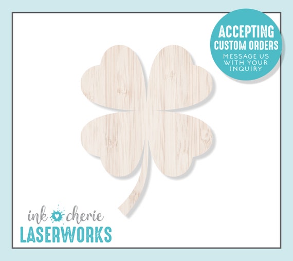 Buy 3 leaf clover Online, Unfinished Cutout, Wooden Shape