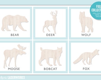 Woodland Animal Cutout Shapes: Birch Wildlife Collection