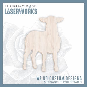 Wooden Lamb Cutout, Baby Sheep Crafting Shape, Farm Animal Cutout Shape for Crafts, Laser Cut Shape, DIY Craft Shape, Wood Sheep Cutout