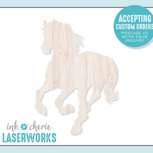 Horse Head 4 Laser Cut Out Wood Shape Craft Supply \u2013 Woodcraft Cutout