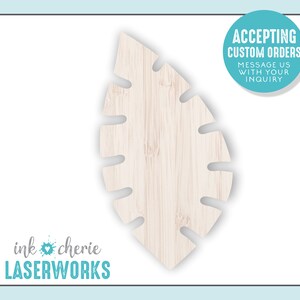 Laser Cut Birch Wood Leaf Shape: Unfinished Craft Supply