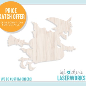 Halloween Crafts, Witch Cutout Shape, Wooden Witch Cutout, Wood Shapes, Halloween Craft Shapes, DIY Halloween Craft, Blank Paintable Witch