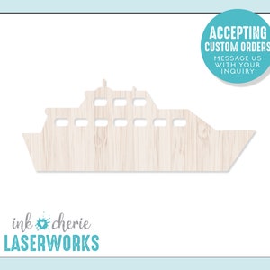 Birch Wood Yacht Boat Cutout: Laser Cut Craft Shape