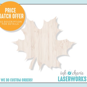 Maple Leaf Wood Cutout: DIY Crafting Shape