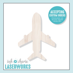 Wood Airplane Cutout, Wooden Craft Supplies, Wood Crafting Shapes, Laser Cut Airplane Shape, Laser Cut Wood Shape for Crafting, Plane Crafts