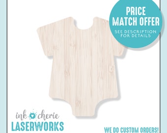 Birch Wood Baby Onesie Cutout: DIY Craft Shape