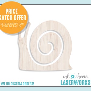 Birch Wood Snail Cutout: Paintable Bug Shape, Kids Craft