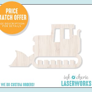 Birch Wood Construction Truck Cutout: DIY Craft Shape