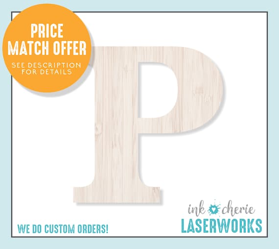 Letter P Cutout Shape Wood Alphabet Crafting Cutout DIY - Etsy