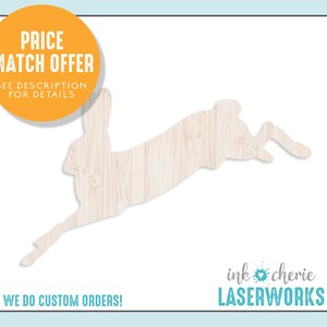 Birch Wood Rabbit Silhouette: Spring Easter Craft, Paintable