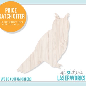 Birch Wood Owl Cutout: DIY Craft Shape, Wall Decor