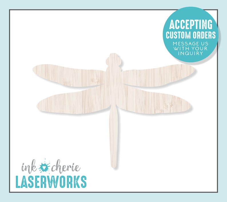 Wood Dragonfly Cutout Wooden Craft Supplies Wood Crafting Etsy