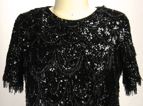 Items similar to Vintage 1960s Spectacular Sequined and Beaded Top ...