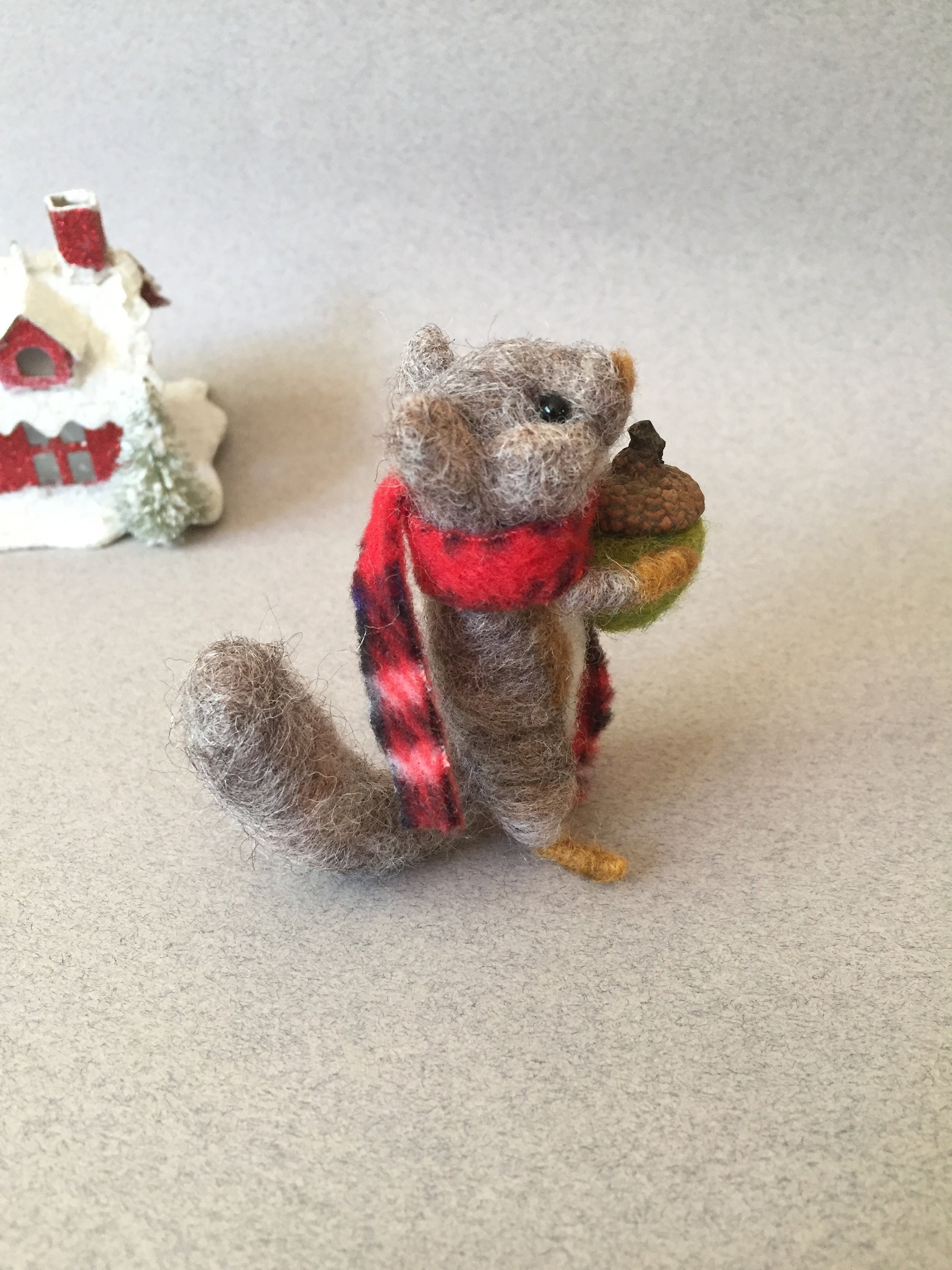 Needle Felted Wool Squirrel Felt Animal Daughter Etsy