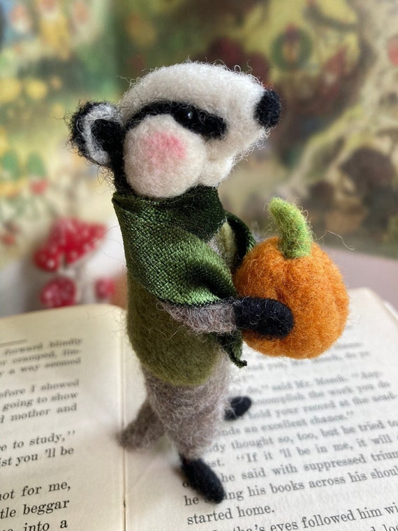 Needle felted sitting newest Badger