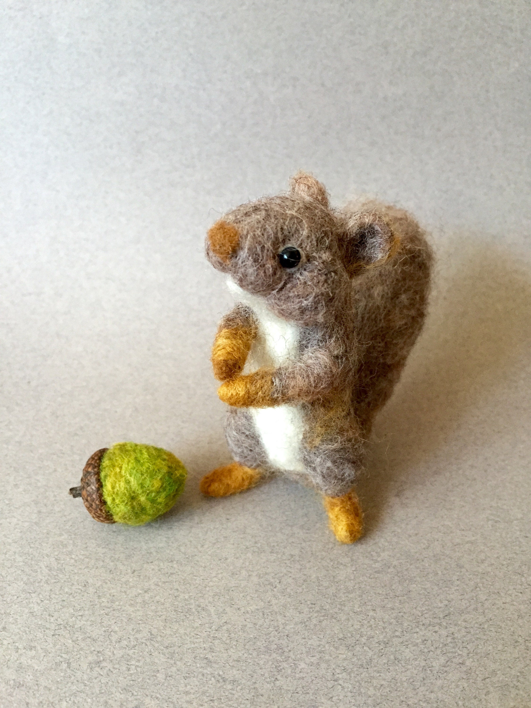 Felted wool squirrel woodland animal needle felted creature Etsy