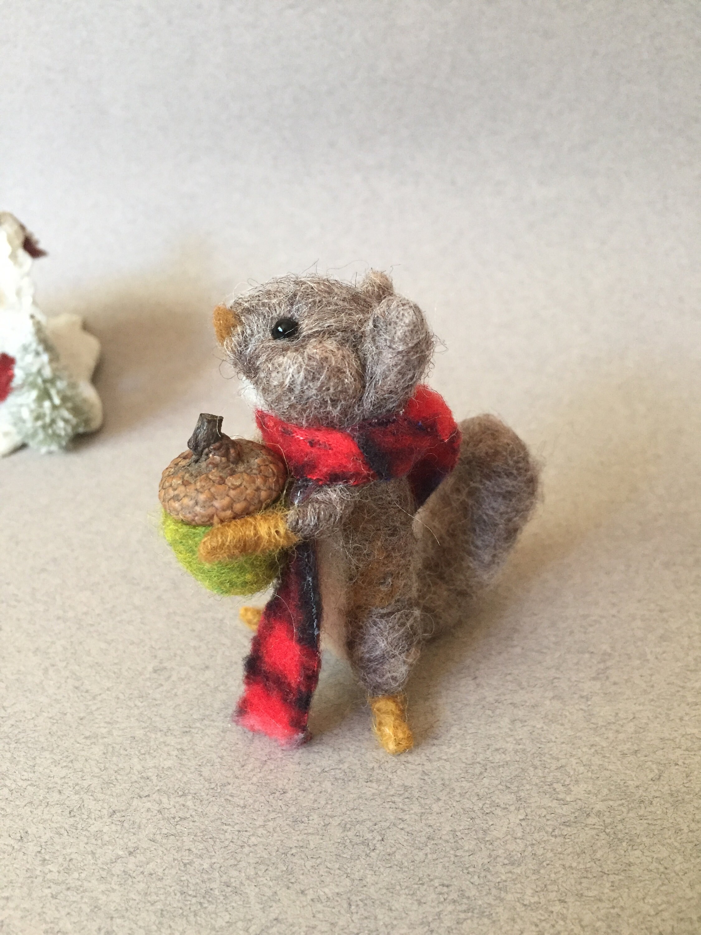 Needle Felted Wool Squirrel Felt Animal Daughter Etsy