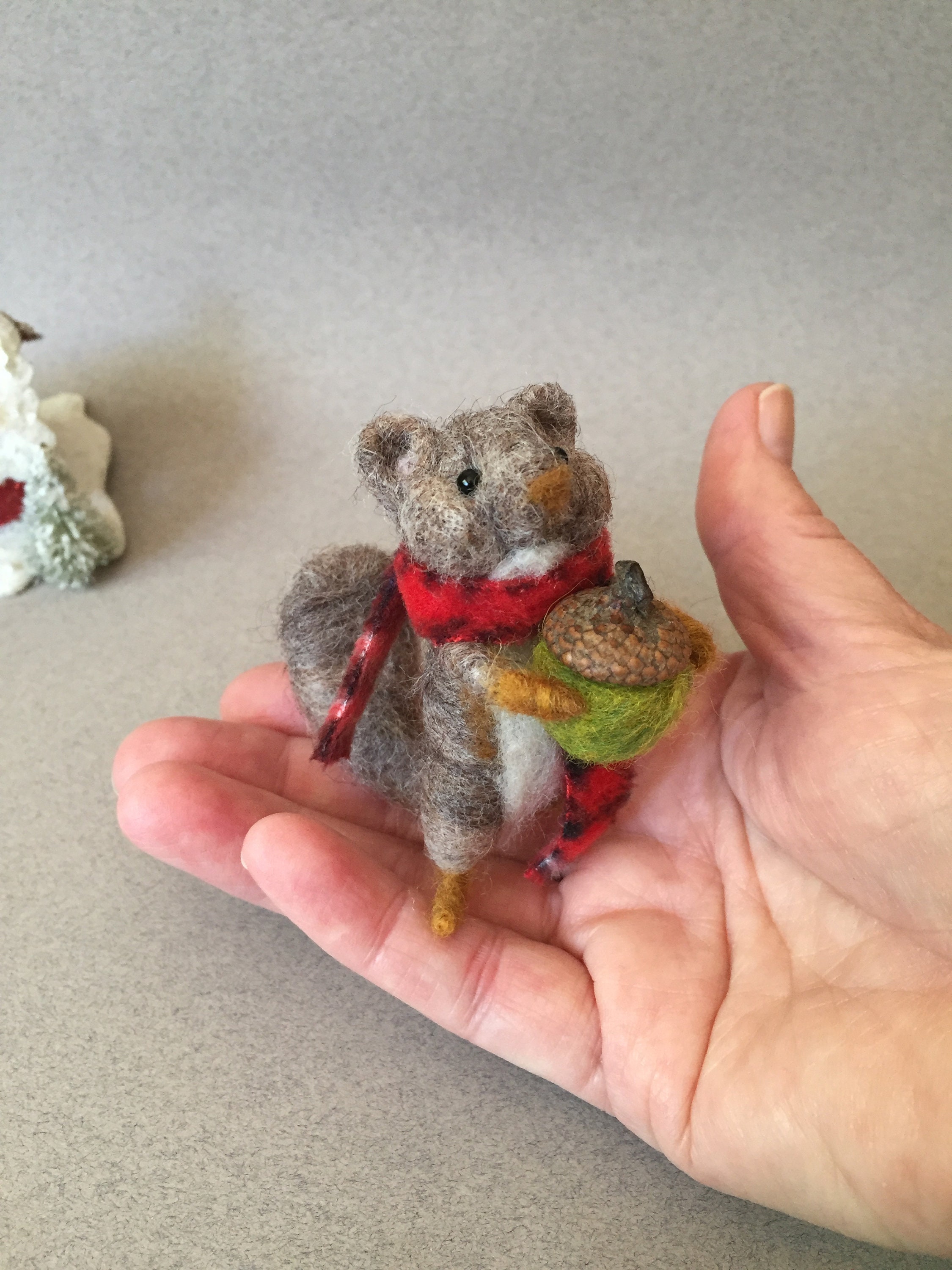 Needle Felted Wool Squirrel Felt Animal Daughter Etsy