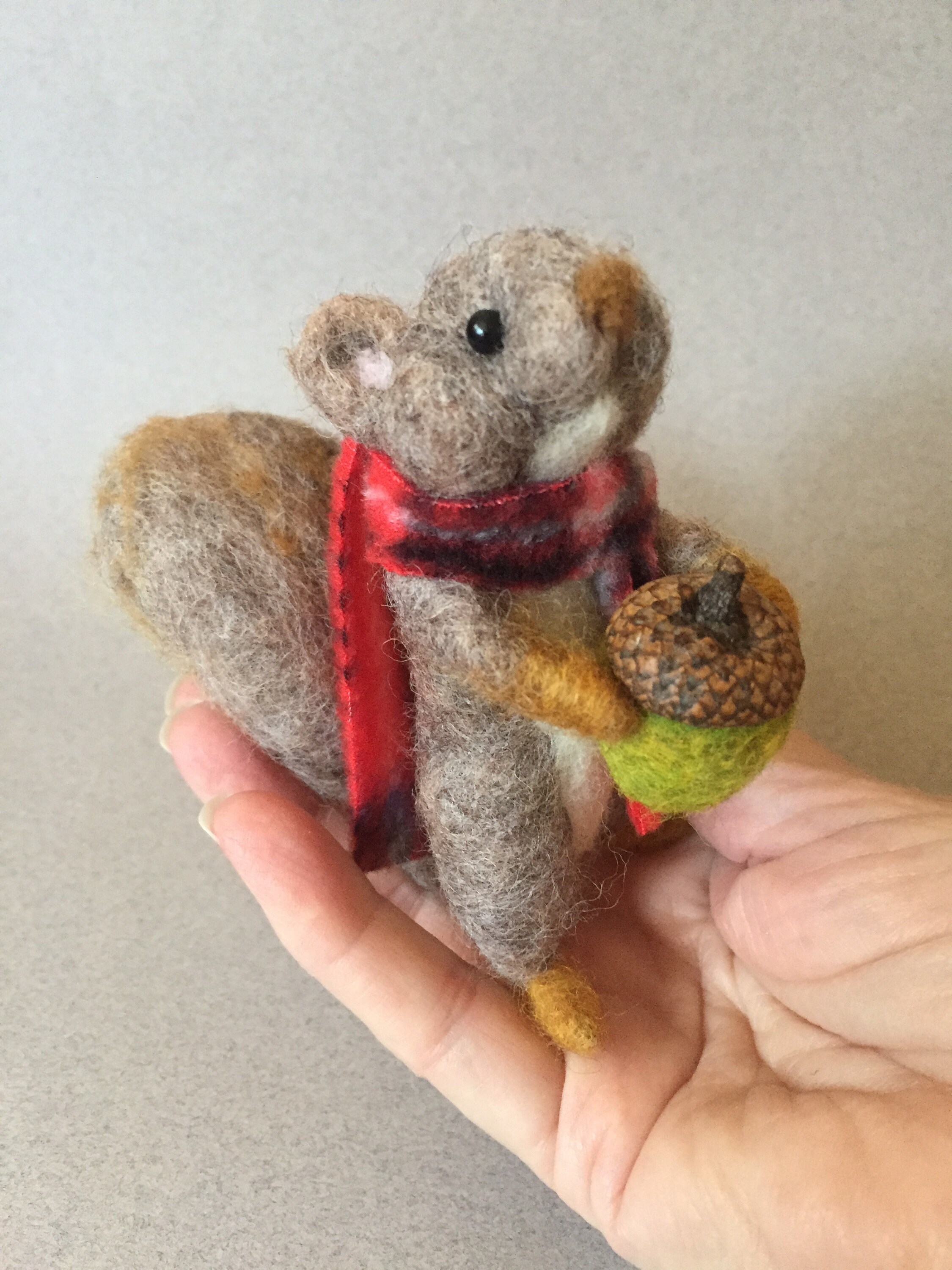 Felted wool squirrel woodland animal needle felted creature Etsy