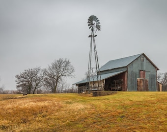 Standing Tall - Winter Red Barn Photo, Country Decor, Wall Art, Old Barn Photography, farm decor, Old Decor, Barn Decor