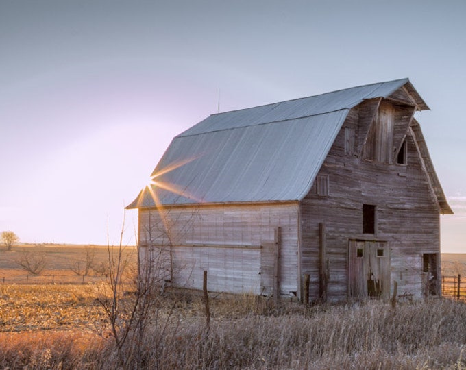 Monster Barn No. 1 - Winter Red Barn Photo, Country Decor, Wall Art, Old Barn Photography, farm decor, Old Decor, Barn Decor