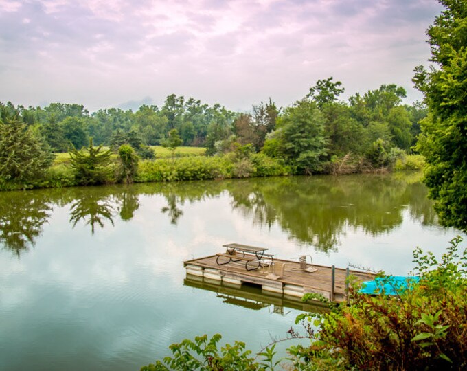 The Doc - Fishing Photo, Country Decor, Fishing Art, Fishing decor, Nebraska, Lake Decor, Country Landscape, Dock