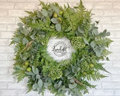 Year Round Mixed Eucalyptus Wreath, Large Wreath for Front Door, Oversized Wreath, Fireplace Wreath, Extra Large Wreath, Greenery Wreath