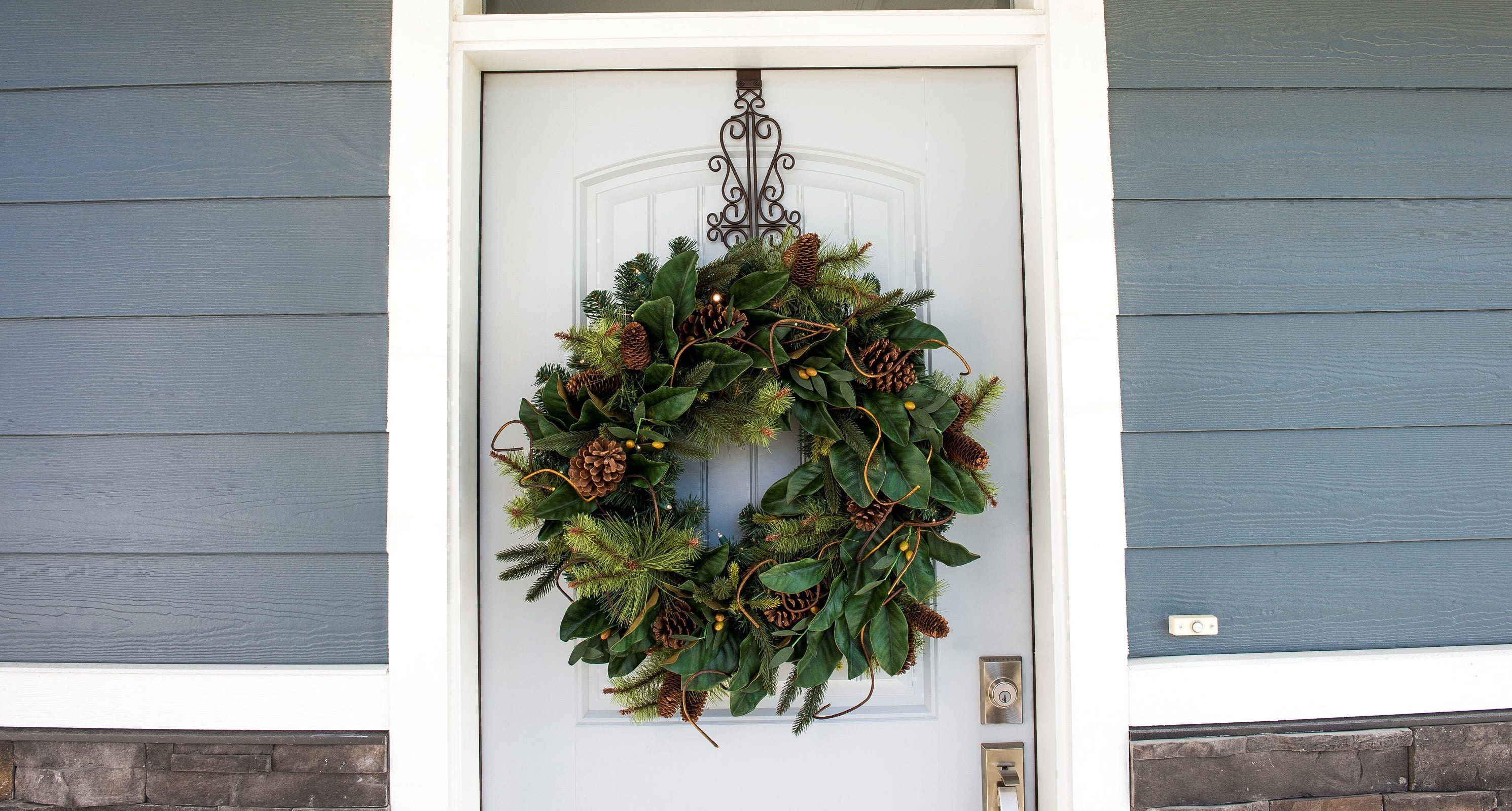Adjustable Wreath Hanger Padded Over Door Design Heavy Etsy