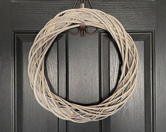 Unique Gift for Her, Willow Vine Wreath, Woven Wicker Wreath, Rattan Wreath, Wreath Base, Year Round Wreath, 4 sizes- 12" 18" 15" 20"