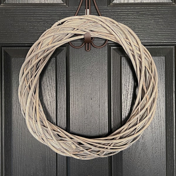 Unique Gift for Her, Willow Vine Wreath, Woven Wicker Wreath, Rattan Wreath, Wreath Base, Year Round Wreath, 4 sizes- 12" 18" 15" 20"