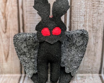 Felt Mothman Ornament - Cryptid Plush - Etsy