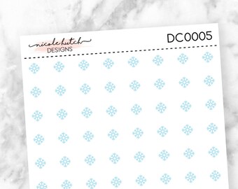 Mini Snow Weather Icon Planner Stickers - Functional Stickers - Matte Removable Label || DC0005