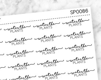 Water the Plants Mini Script Planner Stickers - Functional Stickers - Script Stickers - Matte Removable Labels || SP0086