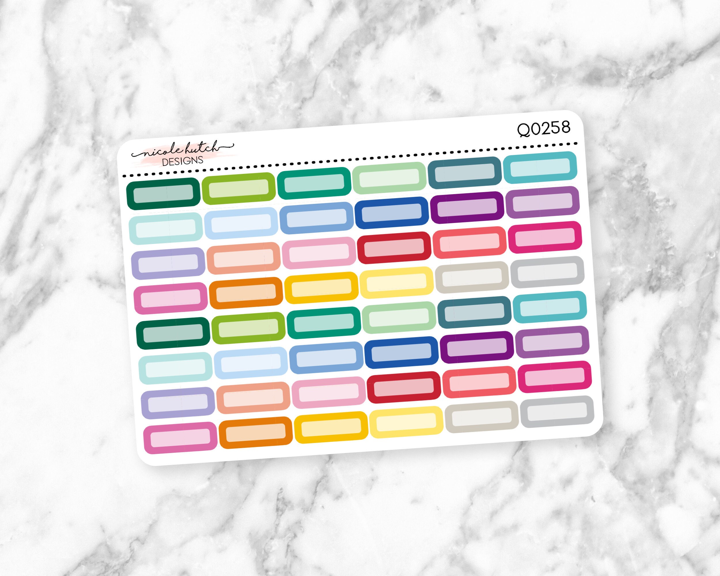 Q0258 || MINI Quarter Box Planner Stickers for SMC Personal/Pocket In…