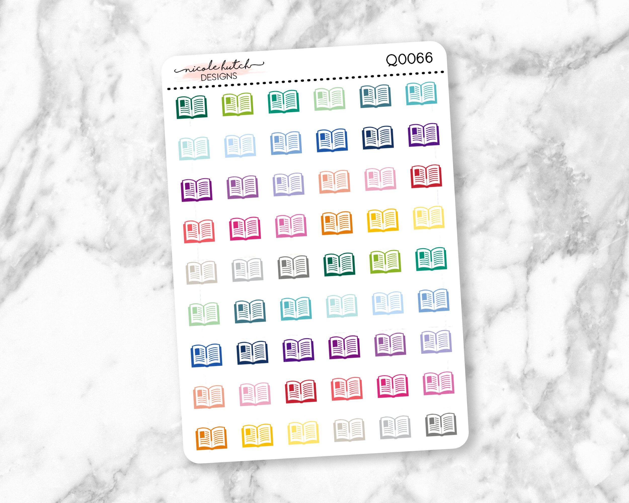 Q0066 || Open Book Small Icon Planner Stickers - Functional Stickers …
