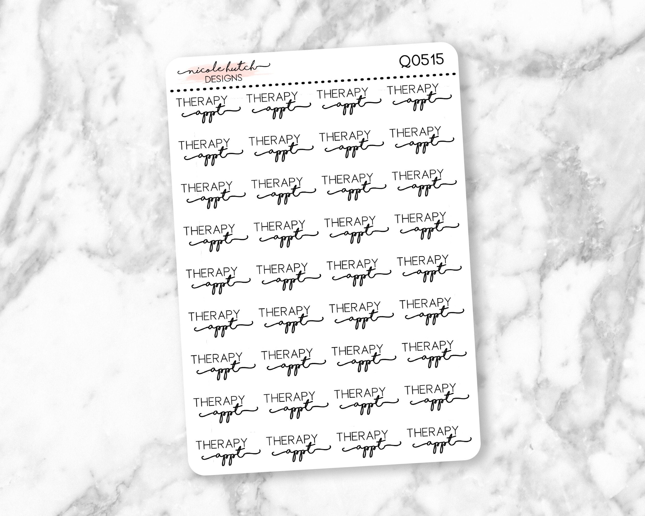 Q0515 || Therapy Appt MINI Script Planner Stickers - Script Stickers …