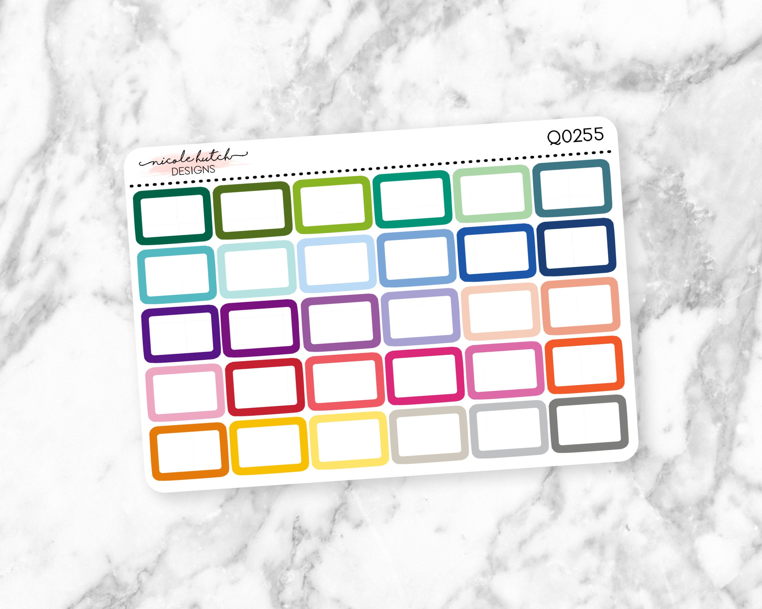 Q0255 || MINI Half Box Planner Stickers for SMC Personal/Pocket Inser…